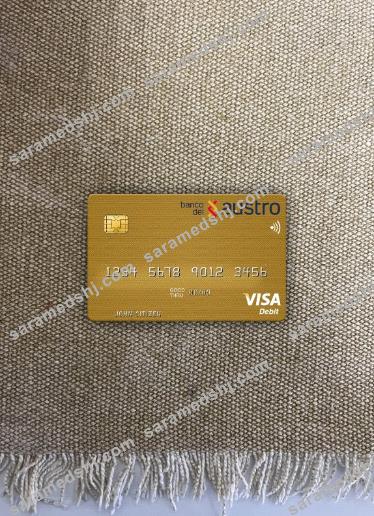 Ecuador Banco del Austro visa debit card photolook front